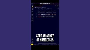 🥰🥰 The Easiest Way to Sort an Array of Numbers in JavaScript ES6 #shorts #javascript #programming