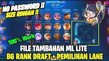 Data Open Background Rank Draft Pick + Pemilihan Lane | Data Tambahan Bg Draft Pick Patch Terbaru