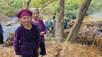 Làm Mố 1 ghép Cốt pha cụ cao tuổi xem làm cầu Thôn Đồng chờ đợi sau nhiều năm. Nguyễn Tất Thắng