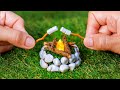 14 Barbie Camping Crafts || DIY Mini Campfire, Grill And Backpack