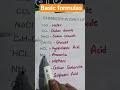 basic formulas of chemistry in our life#science# scienceshorts#viral