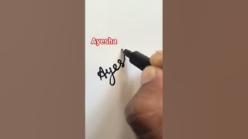 Ayesha .. beautiful name signature || A letter signature #signature #shortsfeed #shorts #short#viral