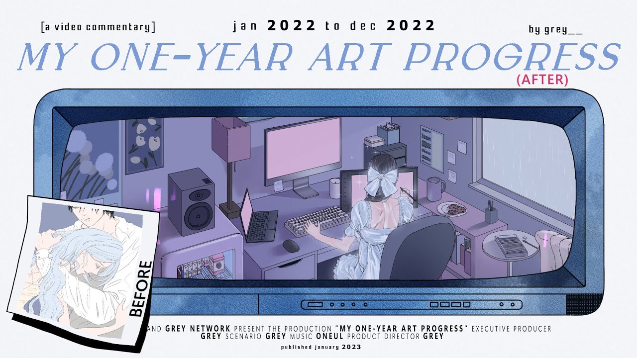 My ONE Year Art Progress (2022) - YouTube