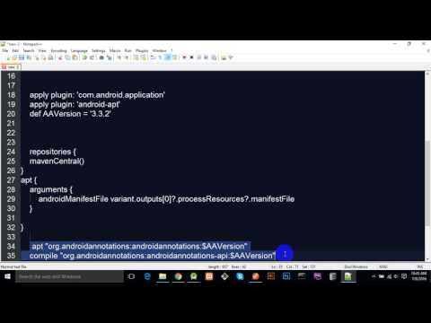 Android annotation setup - tutorial #1