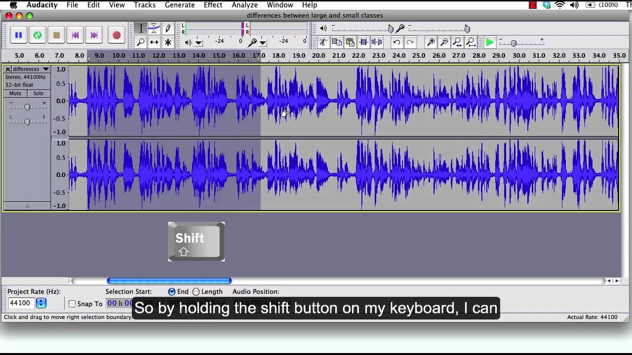 audacity audio editor lesson 1