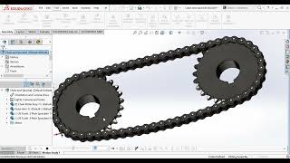 Solidworks Tutorial - Mechanical Structure - How to Create Chain and sprocket