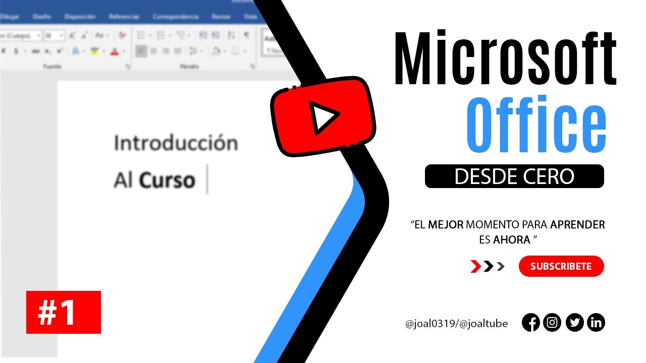 ?CURSO MICROSOFT OFFICE DESDE CERO.| ? INTRODUCCIÓN AL CURSO - YouTube