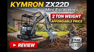 Premium Level Mini Excavator - KYMRON ZX22D - YouTube