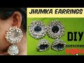 how to make jhumka with ghungru|| beautiful ghunru earring || silver colour jhumka with ghunru|| DIY