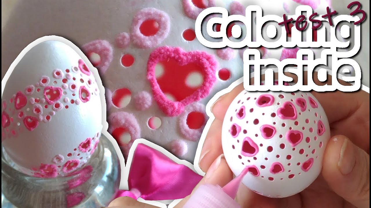 Test 3 - Perforierte Ostereier innen färben
