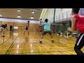 バドミントン　ダブルス練習