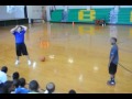 Josh Pastner role plays with fifth grade student Amari Redditt