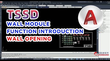 TSSD Software：Fast, Batch, Automatic Wall Opening in AUTOCAD(part 12)#tutorial