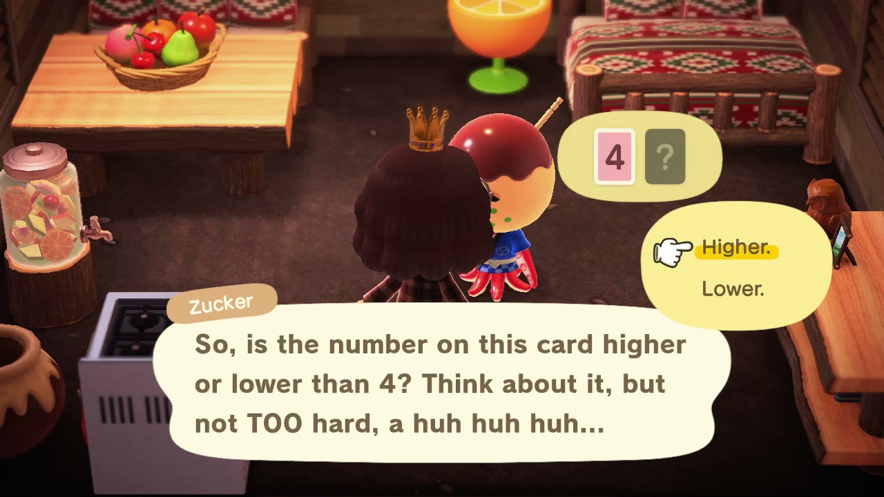 What happens when you lose High Card Low Card with Zucker | ACNH - YouTube
