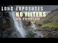 Long exposure photography  without filters  with a drone     in the faroe islands
