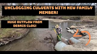 BONUS:UNCLOGGING CULVERTS WITH NEW FAMILY MEMBER!! 03/2024 by culverts, bridges and ditches…oh my 19,342 views 2 months ago 22 minutes