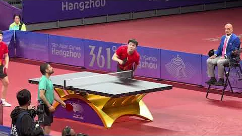 哇声一片。｜中国　杭州亚运会　乒乓球比赛　樊振东　王楚钦 - 天天要闻