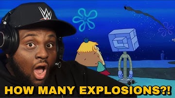 4 Minutes of Spongebob characters exploding for no reason REACTION!!