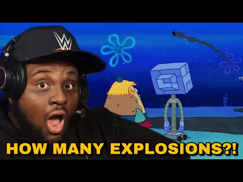 4 Minutes of Spongebob characters exploding for no reason REACTION!!