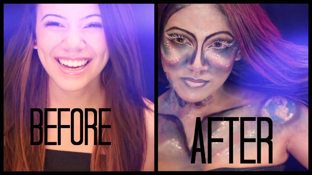 MY TIME TRAVEL To The Future Makeup Tutorial And Story YouTube