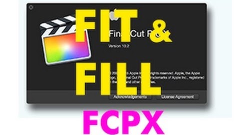 Fit and Fill tool in FCPX