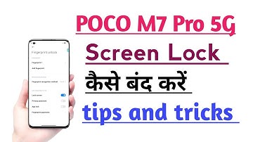 POCO M7 Pro 5G How to Turn Off Screen Lock | Screen Lock Kaise Band kare