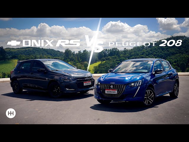 Video: Comparativo: Peugeot 208 Griffe Turbo x Chevrolet Onix RS - QUAL OFERECE MAIS ESPORTIVIDADE?