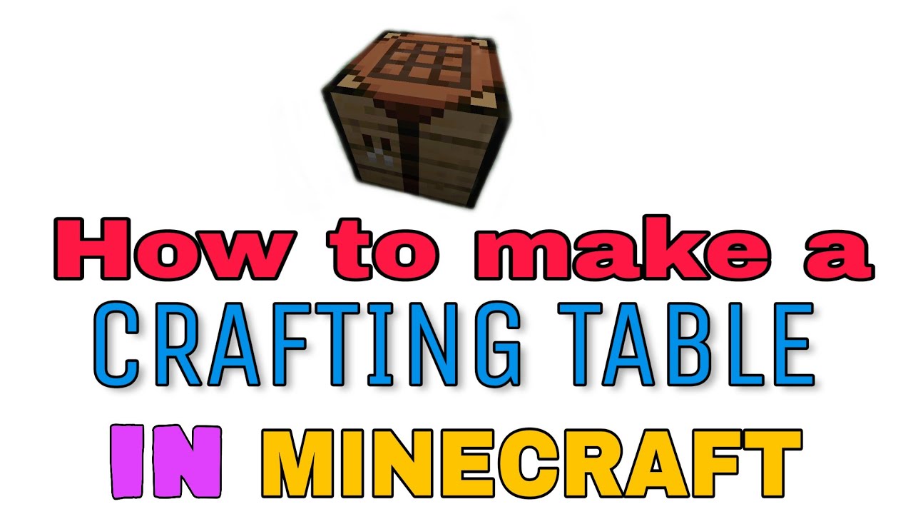 How to make a crafting table in minecraft. - YouTube