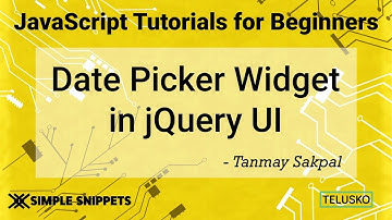Date Picker Widget Control in JQuery UI