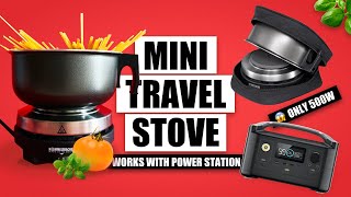 Travel Hot Plate | Works with Portable Power Station | Unboxing + Test ASMR