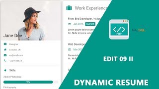 Php | Dynamic Resume | Edit 09 ii