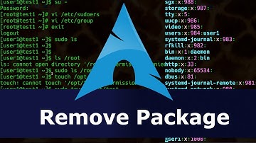 Arch Linux  - Remove Package