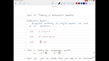 Calculus: 9.1 (Intro to Differential Equations)