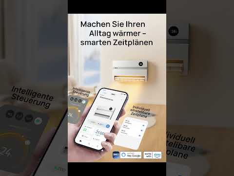 Dreo Smart Heizung Elektrisch – Wandkonvektor mit App & Fernbedienung – Intelligenter 2000W Wandheizlüfter mit App-Steuerung, Alexa/Google-Kompatibilität und 120° Oszillation – effiziente Wärme für dein Zuhause.