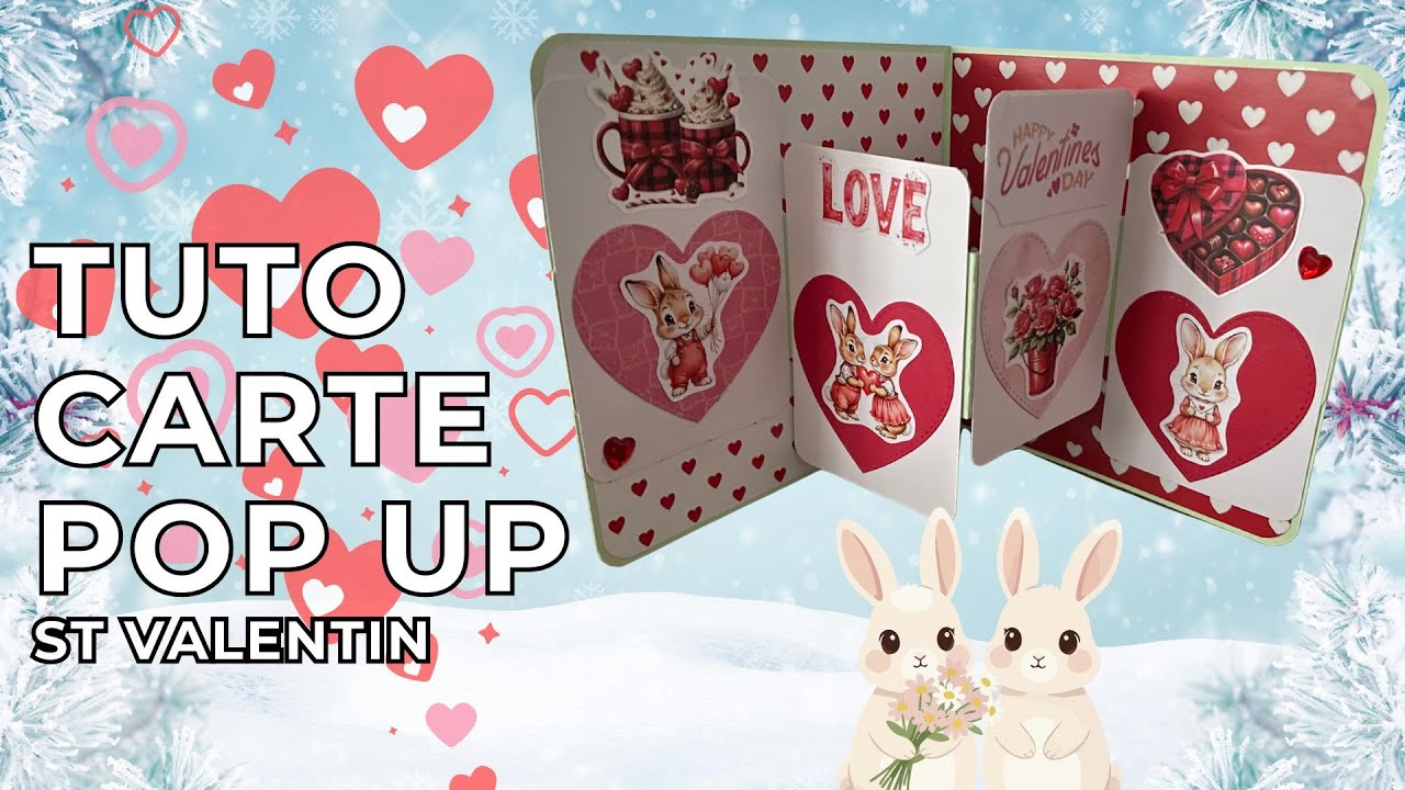 Tutoriel carte pop up pour la saint Valentin ! ❤️🌸 Toute simple à faire !
