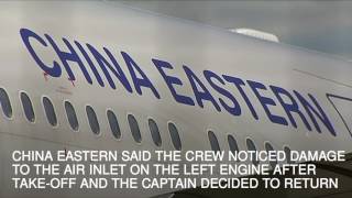 Plane lands with gaping hole in engine