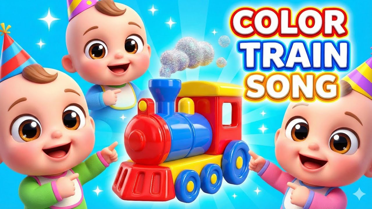 Color Train Song 🚂 | Learn Red Blue Yellow | Baby Rhyme | @Lullidoo ...