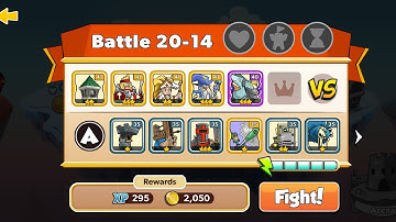 Tower conquest:gameplay walktrough battle 20-14 best squad A(ios, Android)