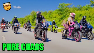 WORLD'S FASTEST SUPERBIKES TAKEOVER THE HIGHWAY 😈 | M1000rr, Ninja H2, R1, ZX10, RSV4, Panigale V4R screenshot 5