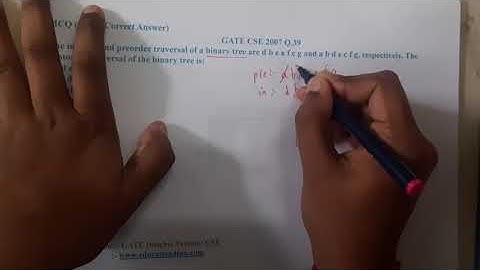 GATE CSE 2007 Q 39 || Trees ||Data Structure || GATE Insights Version: CSE