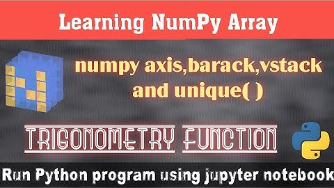numpy Trigonometric function, numpy axis(hindi/urdu)