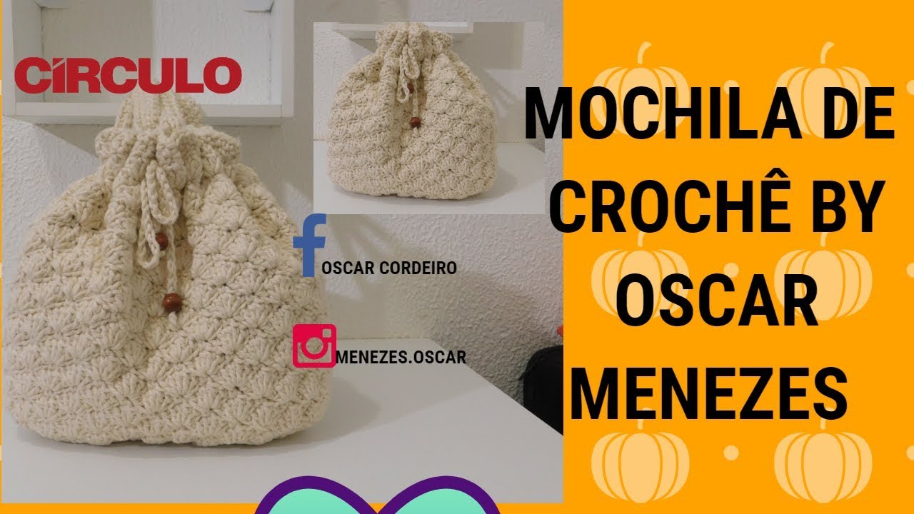 MOCHILA DE CROCHÊ COM FIO BARROCO 10