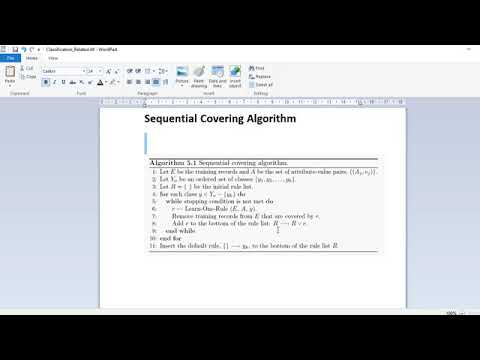 Sequential Covering Algorithm - YouTube