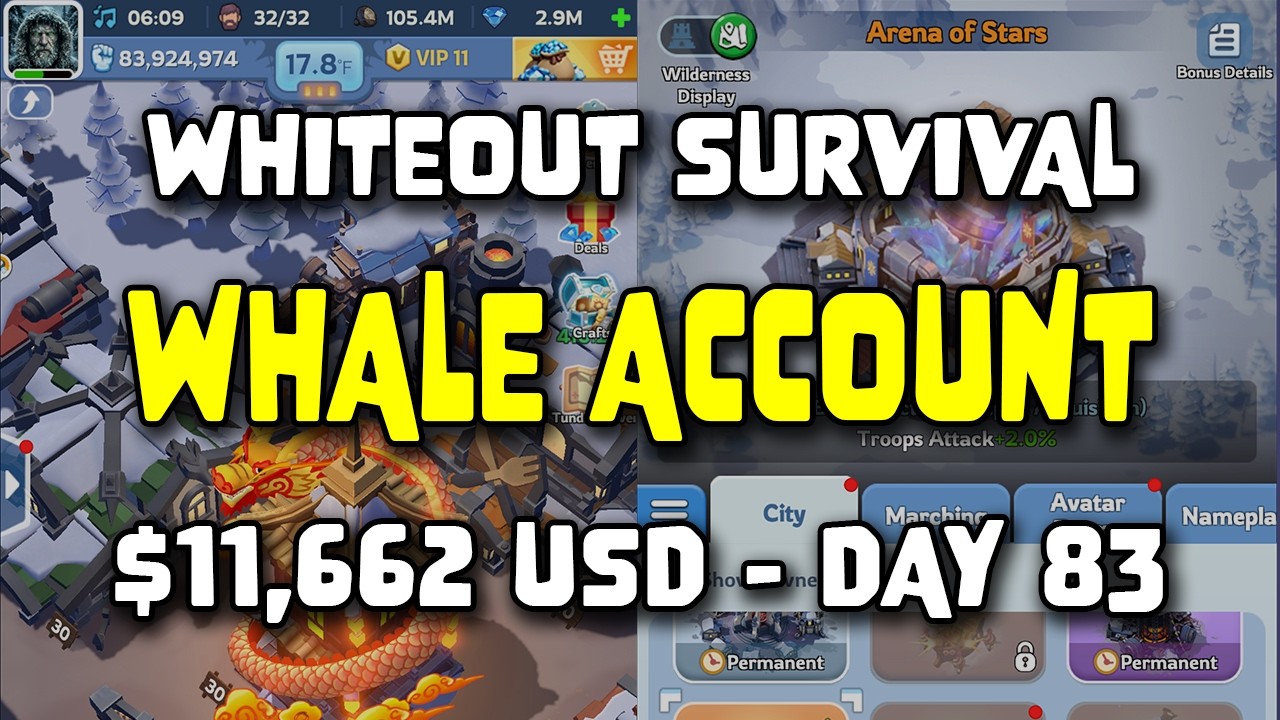 WOS Whale Account - $11,662 USD - Day 83