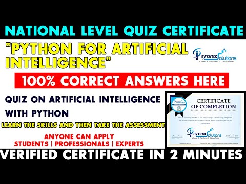 National Level Certificate on Artificial Intelligence with Python - Free online Certificate