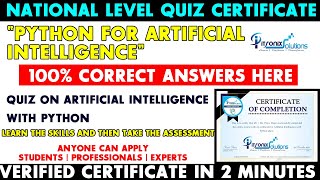National Level Certificate on Artificial Intelligence with Python - Free online Certificate