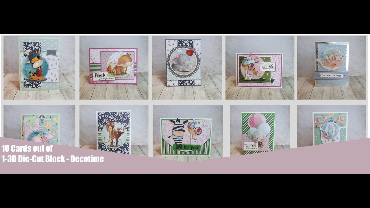 10 Cards out of 1 3D Die-cut PaperBlock || Decotime || Action - YouTube