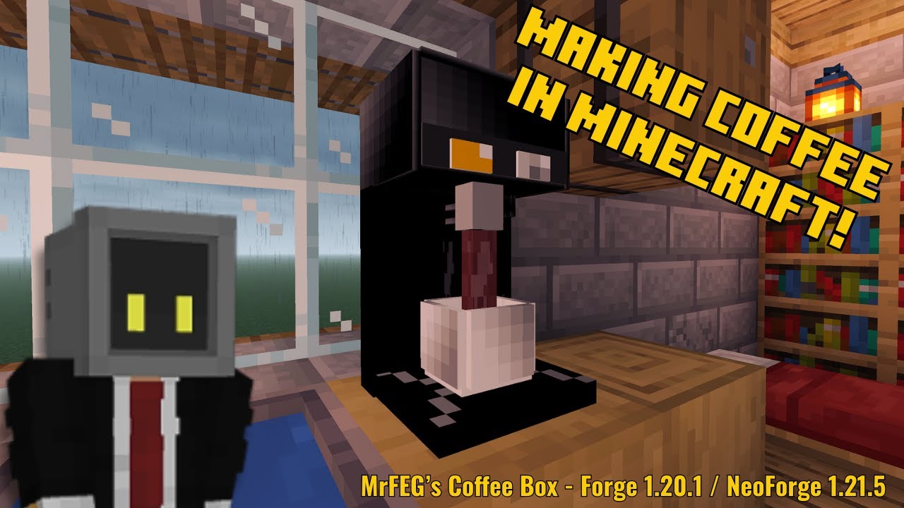 Minecraft Coffe Model Making coffee in Minecraft! Minecraft Mod Showcase - [Forge 1.20.1 ...