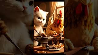 Cute Cat & Golden Hen Making a Knife | Creative ASMR 🔪