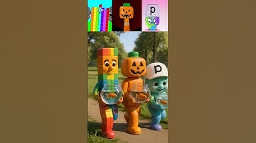 Sprunki-OC Blockie 72 X Lego X Alphabet P are walking joyfully with a fishbowl #sprunki